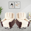 Electric Powered Lift Recliner Sofa Massage Heated Armchairs for Elderly Beige