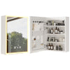 LED Bathroom Mirror Cabinet with Lights Touch Switch 3 Colors LED with Storage