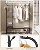 Heavy Duty Double Clothes Rail Garment Hanging Display Rack with Storage Shelf