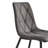 Set of 2 Faux Leather/Suede Dining Chairs Metal Legs Reception Restaurant Chair