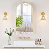 Arched Bathroom Mirror Cabinet Storage Metal Framed Premium Gold Wall Mounted