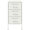 Bedside Cabinets 2 pcs White 36x39x68 Cold-rolled Steel F3R8