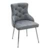 Modern Velvet Accent Dining Chairs Lounge Armchair with Cushion & Chrome Legs
