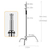 Heavy Duty 10FT/3M C Stand Light Tripod Base 50" Boom Arm Grip Head 1/4" 3/8" UK