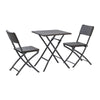 BigSale 3-Piece Table Chairs Outdoor Garden Patio Folding Table Chair Bistro Set