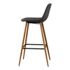 2X Bar Stools Fabric/Faux Leather Pub Chairs Breakfast Kitchen Metal Leg Modern