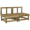 Garden Middle Sofas 2 pcs Impregnated Wood Pine