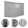 9FT Galvanized Steel Outdoor Bicycle Shed Bike Tool Storage House Garden Shed