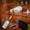 Wall Mounted Shelf Floating Storage Cabinet RGB Light Display Shelves Remote