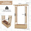 Vertical Freestanding Planter Trellis Container with Drainage Holes-Natural