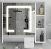 Tavion Bathroom Mirror Cabinet w/ shelves with Lights [1 Door+3 Shelves] 27-2-20