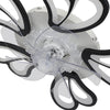3 Color Dimmable 5 Head Flower Ceiling Fan Lights 6 Speed W/ APP& Remote Control