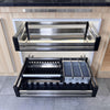 Pull Out Kitchen Basket Slide Out Storage Basket Cupboard Stainless Steel Drawer