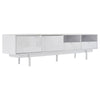 MODERN TV UNIT STAND CABINET SIDEBOARD WITH DRAWER STORAGE & OPEN SHELVES WHITE