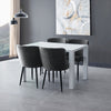 Modern Rectangular Dining Table White High Gloss MDF Wood Kitchen 120x80x75cm