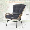 Garden Patio Wicker Chair Outdoor Rattan Dining Chair 180 kg
