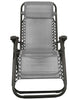Zero Gravity Chair 2x Reclining Grey Garden Patio Foldable SunLounger CupHolder