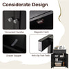 Bathroom Floor Cabinet Freestanding Storage Organizer w/2 Doors-Black