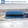 Kids Rolling Luggage Children Hard Cabin Shell Carry On Suitcase-Blue