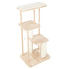 126 cm Tall Solid Wood Cat Tree Home 4-Tier Large Cat Tower w/Beech Post