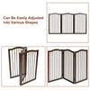360° Rotating Wooden Folding Pet Gate 3 Panels Freestanding Barrier 93cm High