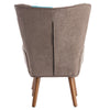Multi-colour Lounge Chair with Footrest, Backrest and Cushion for Living Room