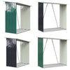 Metal Garden Shed 8ftx3ft 11x3ft Log Tool Firewood Organizer Rack Timber Store