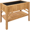 Raised Plant Bed Shelf Garden Wooden Box Flowers Herbs Vegetables Outdoor Patio