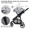 2 in 1 Baby High Landscape Stroller Foldable Toddler Reversible Stroller Grey