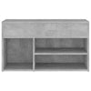 Shoe Bench Concrete Grey cm Engineered WoodNew