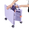 55L Folding Trolley Crate Boot Cart Mobile Shopping Camping Picnic Storage Box