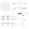 Brass Round Bathroom Rainfall Shower System Mixer Valve Set Bathtub Faucet Taps
