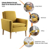 Modern Armchair Sofa Lounge Accent Linen Fabric Chair with Wood Legs Comfy Seat
