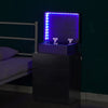 LED Light 3 Drawers Bedside Table High Gloss Cabinet Side End Table Living Room