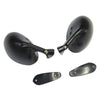 1 Pair Universal Car Classic Door Wing Side Mirror Rearview Vintage Black L+R