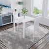 75cm Square Glass Dining Table Modern White Kitchen Table 2-4 Seater Dining Room