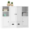 Camerina Highboards 3 pcs High Gloss White Engineered M8Z4
