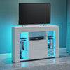 Modern Corner TV Unit TV Stand Entertainment Center Cabinet with RGB LED Lights