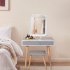 2 Drawer Makeup Dressing Table Stool Set Dimmable LED Lighted Mirror Vanity Set