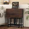 3 Piece Dining Table Set Extendable Kitchen Table Folding Breakfast Table