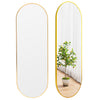Full Length Wall Mirror Metal Frame Mirror Hanging Wall Mounted Living Room Gold