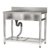 Catering Sink Stainless Steel Single Bowl Commercial Kitchen Drainer Waste Unit