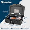 Fire & Water Resistant Security Safe Box Portable Safe Box Chest W/Key Lock