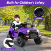 Electric Kids Ride On Car 12V Ride On Truck with Remote Control-Purple