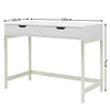 2 Drawers Workstation Writing PC Laptop Computer Table Front Office Desk White