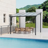 Garden Pergola Polycarbonate Roof Shelter Awning Gazebo Outdoor Canopy Party