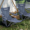 Folding Outdoor Chair Camping Garden Fishing Recliner Seat Furniture w/ Footrest