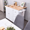 Rolling Kitchen Island Cart Large Storage Trolley Cabinet Extendable Countertop
