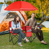Folding Loveseat Camping Chair Portable Picnic Double Chair w/umbrella