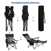 2 in 1 Folding Camping Chair Portable Garden Fishing Chair w/ Cup Holder Armrest